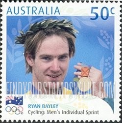 FindYourStampsValue: Gold Medalists at 2004 Summer Olympics, Athens: Ryan Bayley, Men’s cycling individual sprint