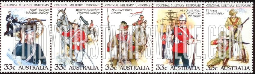 FindYourStampsValue: Colonial military uniforms