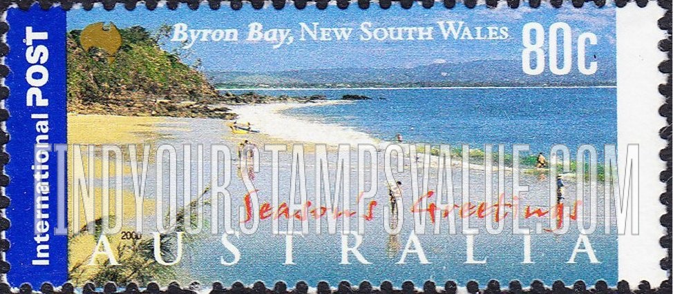 FindYourStampsValue: Tourist Attractions Type of 2000: Byron Bay