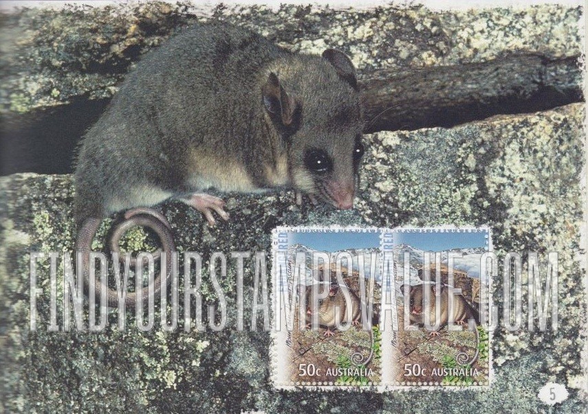 FindYourStampsValue: Endangered Animals: Mountain pygmy possum