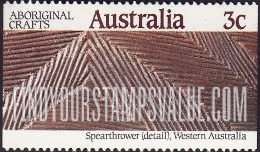 FindYourStampsValue: Aboriginal Crafts: Spearthrower, Western Australia