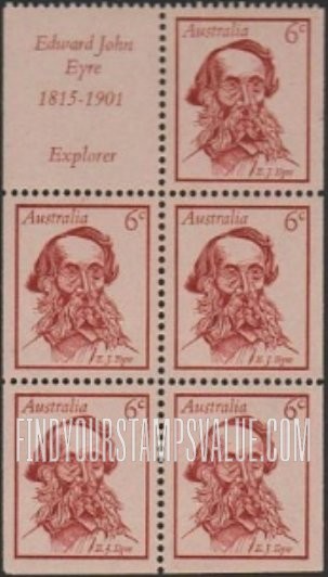 FindYourStampsValue: Famous Australians: Edward John Eyre (1815-1901), explorer