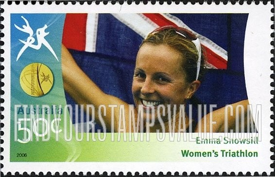 FindYourStampsValue: Medalists at Commonwealth Games: Emma Snowsill