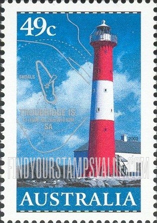 FindYourStampsValue: Lighthouses and Maps: Cape Naturaliste, Western Australia