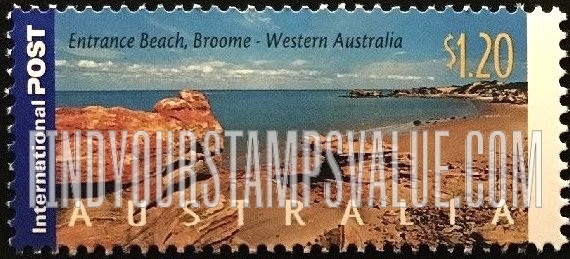 FindYourStampsValue: Tourist Attractions Type of 2000: Entrance Beach, Broome, Western Australia