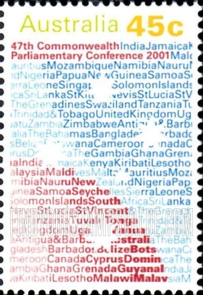 FindYourStampsValue: Commonwealth Heads of Government Meeting, Brisbane: Australia on globe