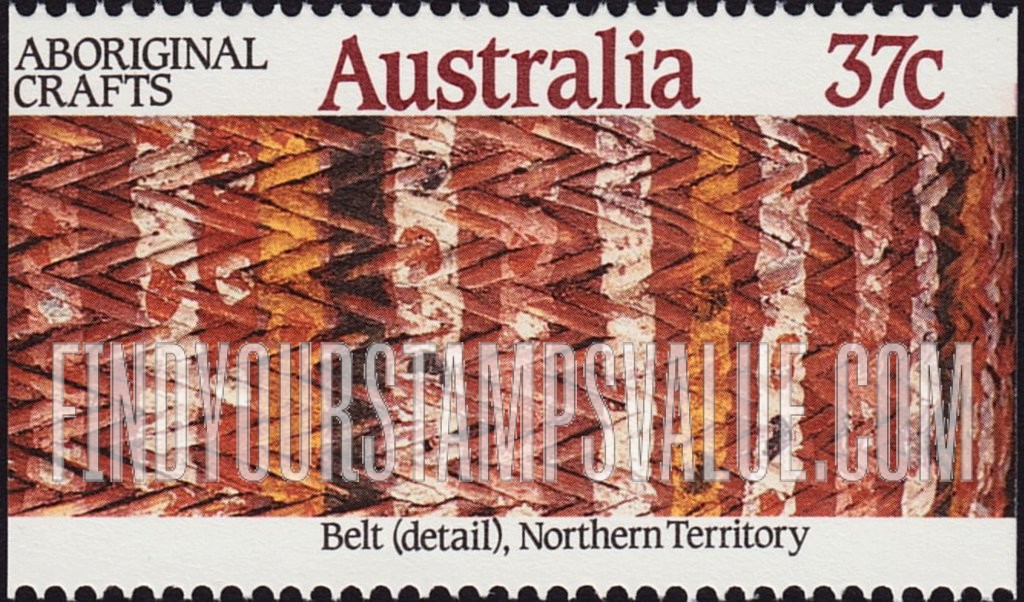 FindYourStampsValue: Aboriginal Crafts: Belt, Northern Territory