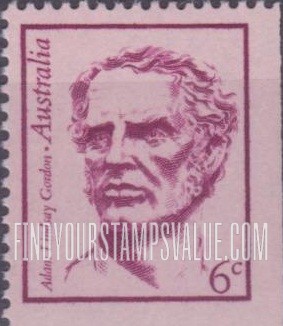 FindYourStampsValue: Famous Australians: Adam Lindsay Gordon (1833-70), poet