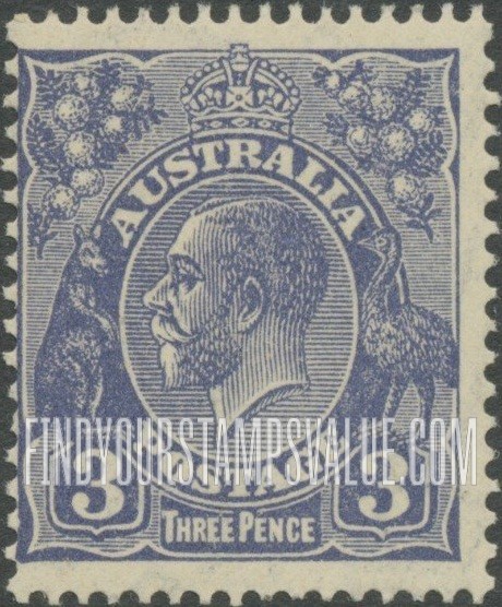FindYourStampsValue: King George V: Types of 1913-1923 Issues