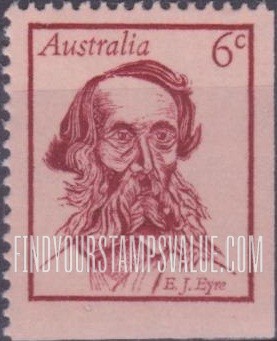 FindYourStampsValue: Famous Australians: Edward John Eyre (1815-1901), explorer