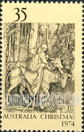 FindYourStampsValue: Flight into Egypt, by Albrecht Durer
