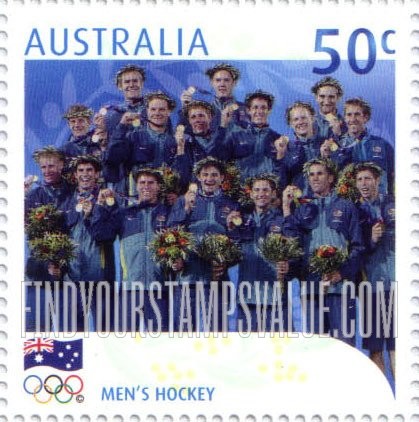 FindYourStampsValue: Gold Medalists at 2004 Summer Olympics, Athens: Men’s field hockey team