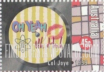 FindYourStampsValue: Rock and Roll in Australia: “Oh Yeah Uh Huh,” by Col Joye and the Joye Boys, 1959