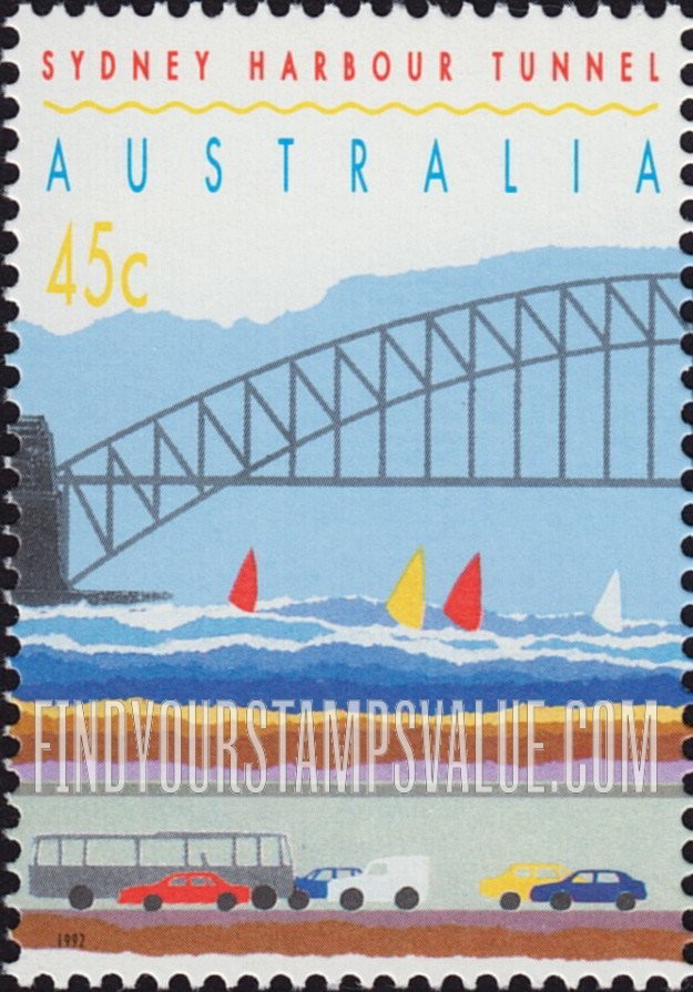 FindYourStampsValue: Opening of Sydney Harbor Tunnel, August 29: Left side