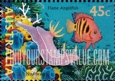 FindYourStampsValue: The World Down Under: Flame angelfish, nudibranch