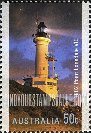 FindYourStampsValue: Lighthouses: Point Lonsdale Lighthouse, Victoria