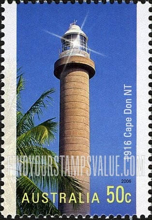 FindYourStampsValue: Lighthouses: Cape Don Lighthouse, Northern Territory