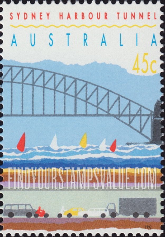 FindYourStampsValue: Opening of Sydney Harbor Tunnel, August 29: Right side
