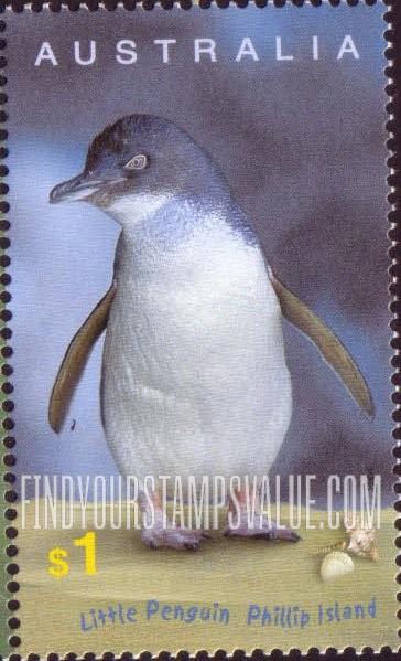 FindYourStampsValue: Tourist Attractions: Little penguin, Phillip Island, vertical