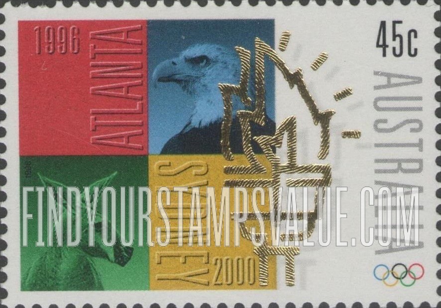 FindYourStampsValue: Transfer of Olympic Flag from Atlanta to Sydney