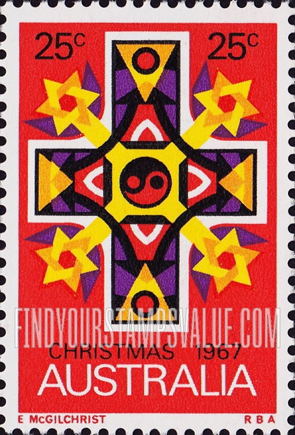 FindYourStampsValue: Cross, Stars of David and Yin Yang Forming Mandala