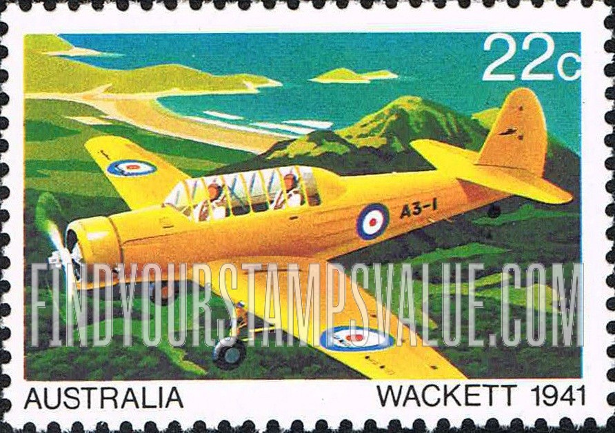FindYourStampsValue: CA-6 Wackett Trainer, 1941