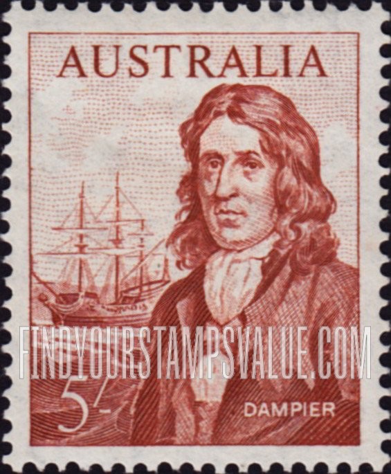 FindYourStampsValue: William Dampier and “Roebuck” sailing ship