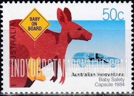 FindYourStampsValue: Australian Innovations: Baby safety capsule, 1984