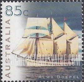 FindYourStampsValue: Sailing Ships: Alma Doepel