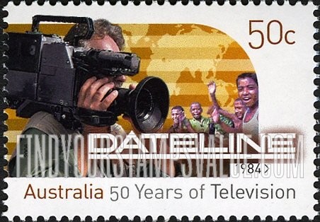 FindYourStampsValue: Television in Australia, 50th Anniversary: Dateline