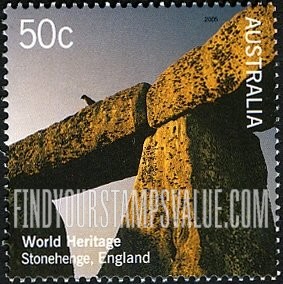 FindYourStampsValue: UNESCO World Heritage Sites in Australia and Great Britain: Stonehenge, England