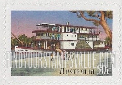 FindYourStampsValue: Murray River Shipping, 150th Anniversary: Marion
