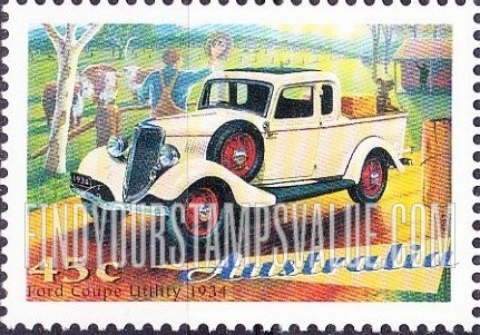 FindYourStampsValue: Classic Cars: 1934 Ford Coupe Utility