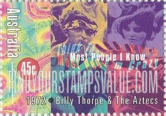FindYourStampsValue: Rock and Roll in Australia: “Most People I Know Think That I’m Crazy,” by Billy Thorpe & the Aztecs, 1972