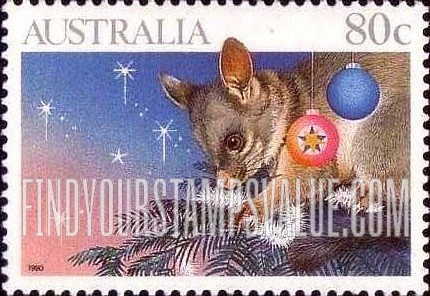 FindYourStampsValue: Christmas: Opossum