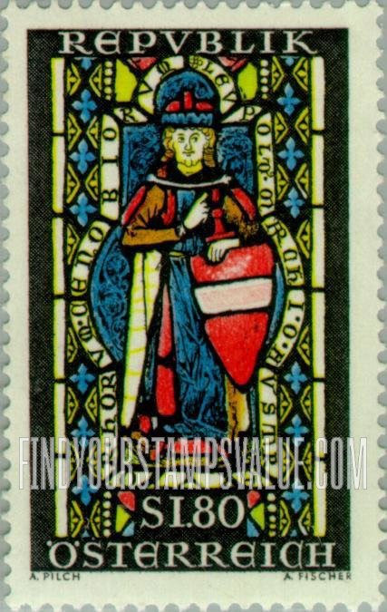 FindYourStampsValue: St. Leopold, Window, Heiligenkreuz Abbey