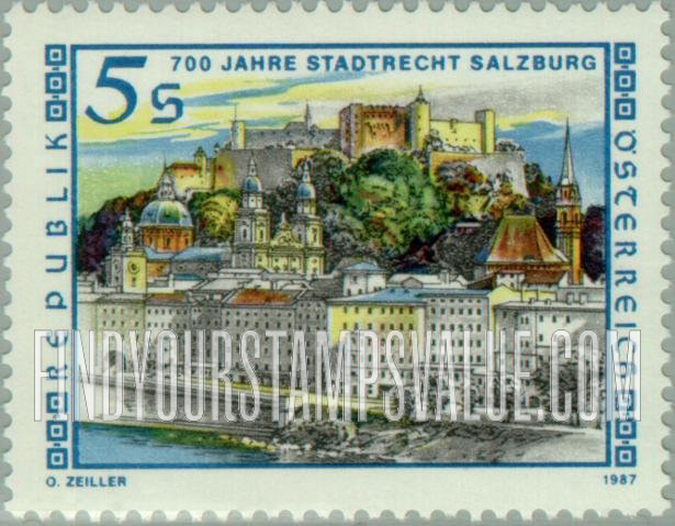 FindYourStampsValue: Salzburg City Charter, 700th Anniversary
