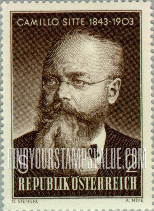 FindYourStampsValue: Camillo Sitte (1843-1903), Architect, City Planner