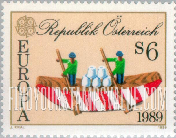FindYourStampsValue: Europa 1989: Toy boat