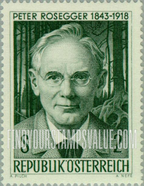 FindYourStampsValue: Peter Rosegger (1843-1918), Poet and Writer