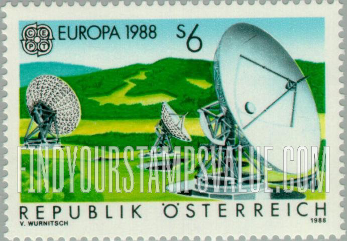 FindYourStampsValue: Europa 1988: Communication and transportation