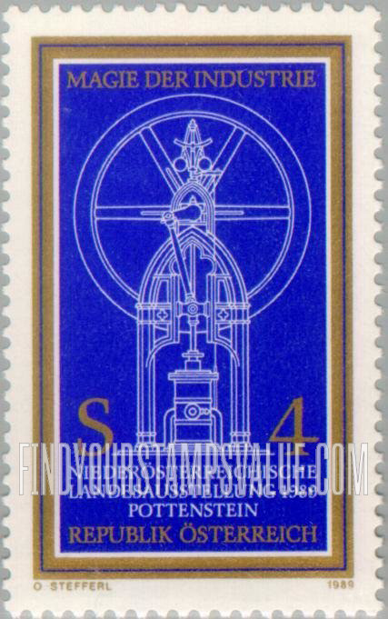 FindYourStampsValue: Industrial Technology Exhibition, Pottenstein: Steam engine