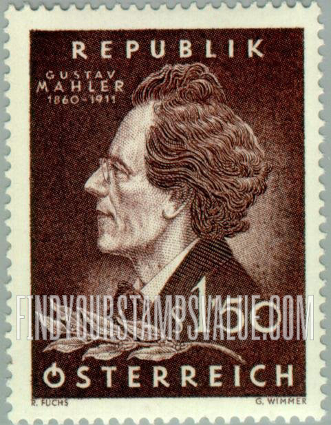 FindYourStampsValue: Gustav Mahler (1860-1911), Composer