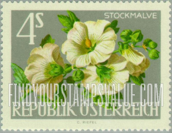 FindYourStampsValue: Flowers: Hollyhock