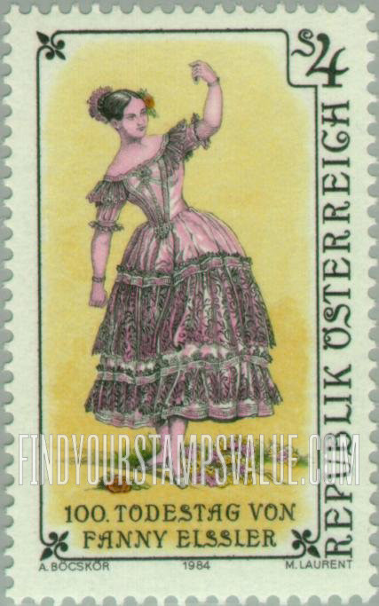 FindYourStampsValue: Fanny Eissler, Dancer, Death Centenary