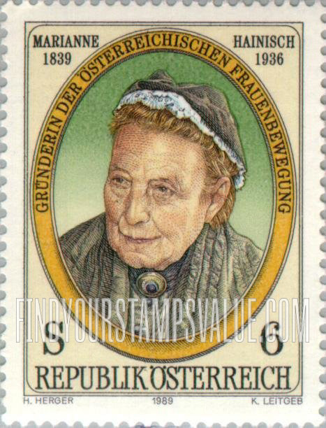FindYourStampsValue: Marianne Hainisch (1839-1936), Women’s Rights Activist