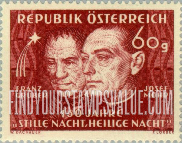 FindYourStampsValue: Franz Gruber and Josef Mohr
