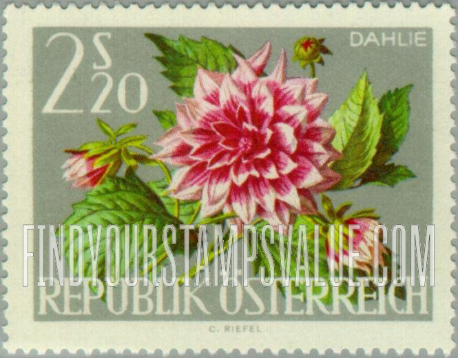 FindYourStampsValue: Flowers: Dahlia