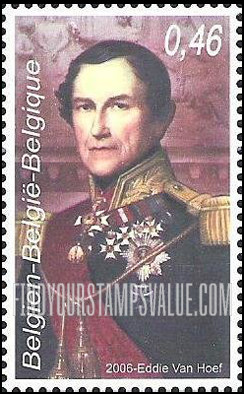 FindYourStampsValue: Democracy in Belgium, 175th Anniversary: King Leopold I