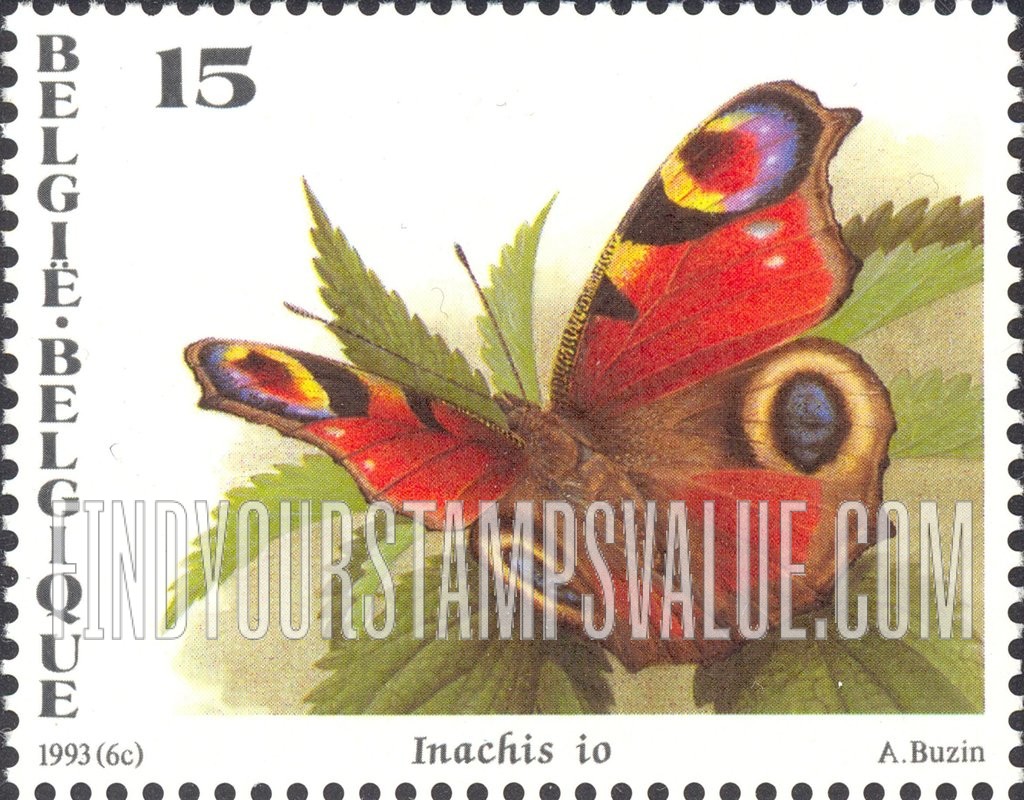 FindYourStampsValue: Butterflies: Inachis io
